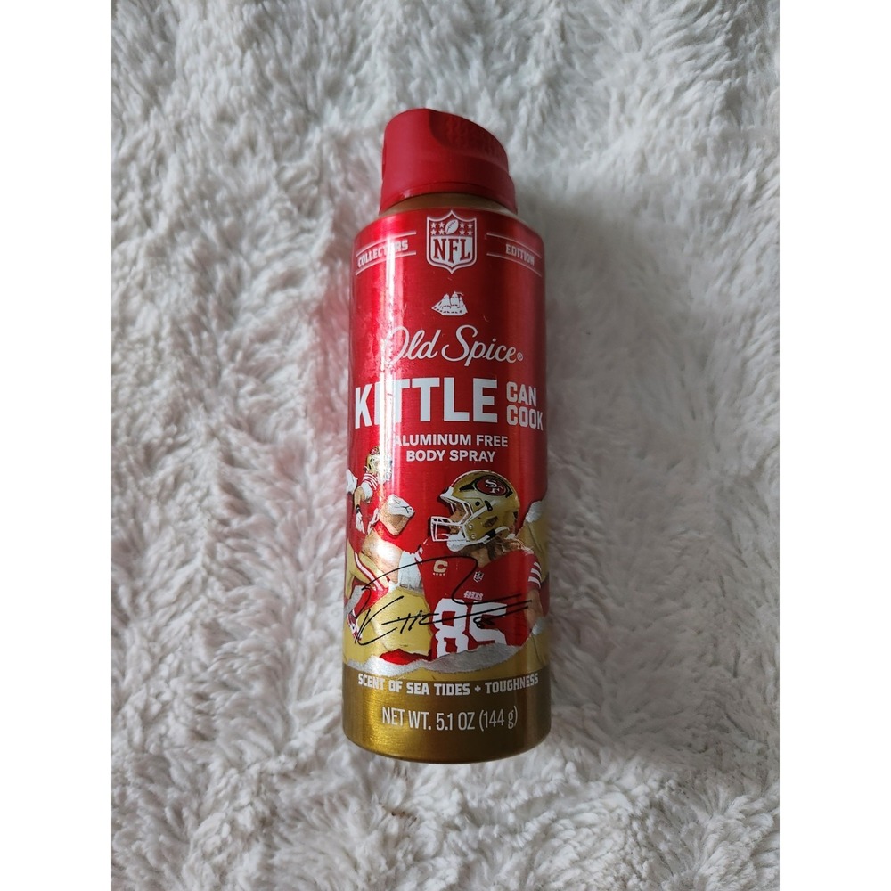 Old Spice NFL Body Spray George Kittle‎ Can Cook Sea Tides Toughness 5.1oz 49ers
